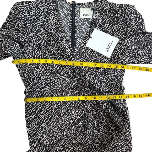 Isabel Marant silk Albini Black and White Patterned Dress NEW - Picture 9 of 11